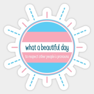 Respect Pronouns [Circle] Sticker